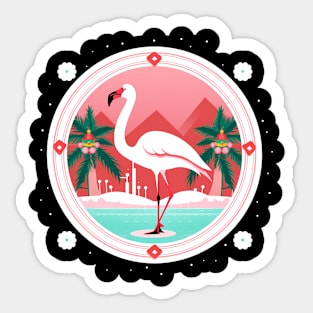 Flamingo Flock Sunset, Love Flamingos Sticker